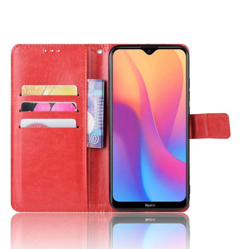 Lederhüllen Xiaomi Redmi 8A Schwarz Auffälliges Kunstleder