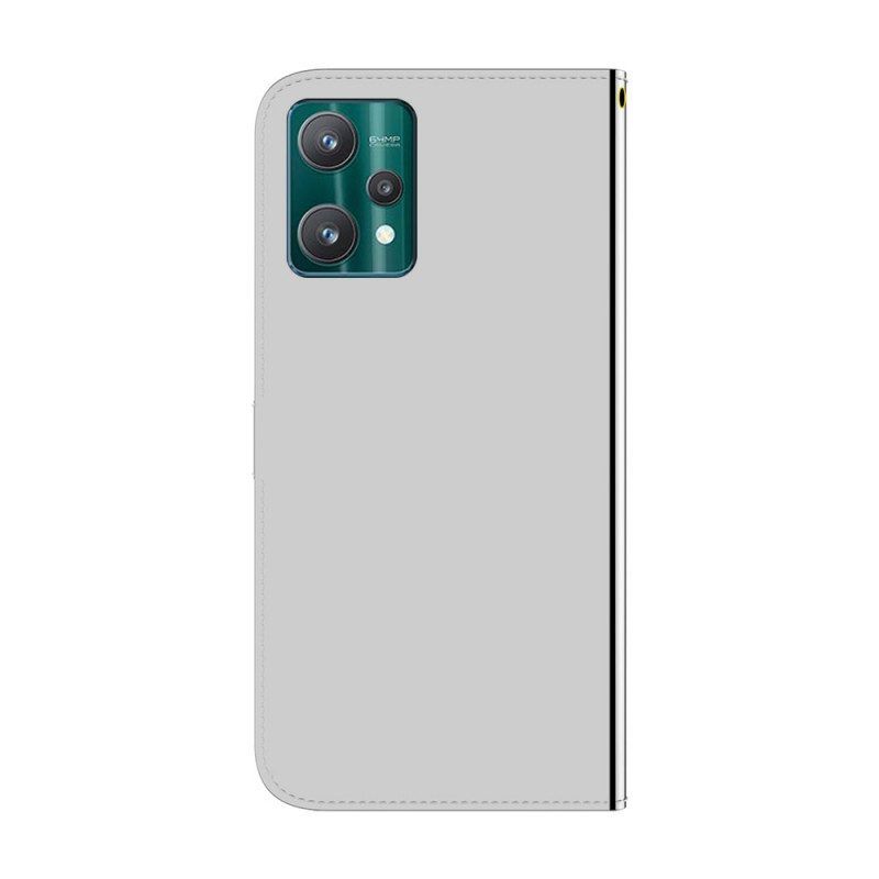 Flip Case Für Realme 9 Pro Plus Spiegelabdeckung Aus Kunstleder