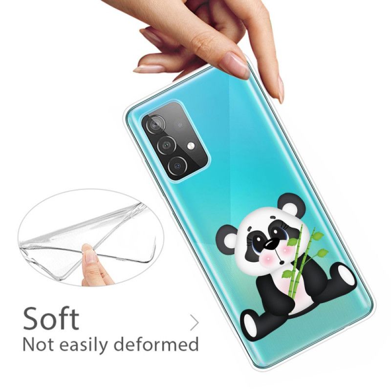 Hülle Samsung Galaxy A72 4G / A72 5G Transparenter Trauriger Panda