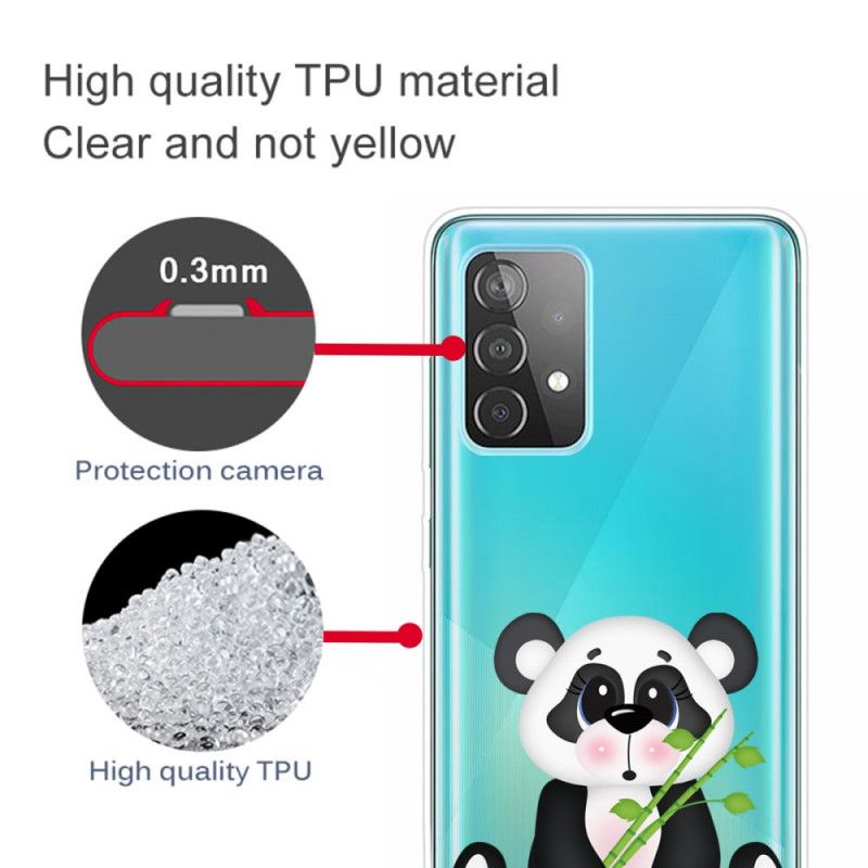 Hülle Samsung Galaxy A72 4G / A72 5G Transparenter Trauriger Panda