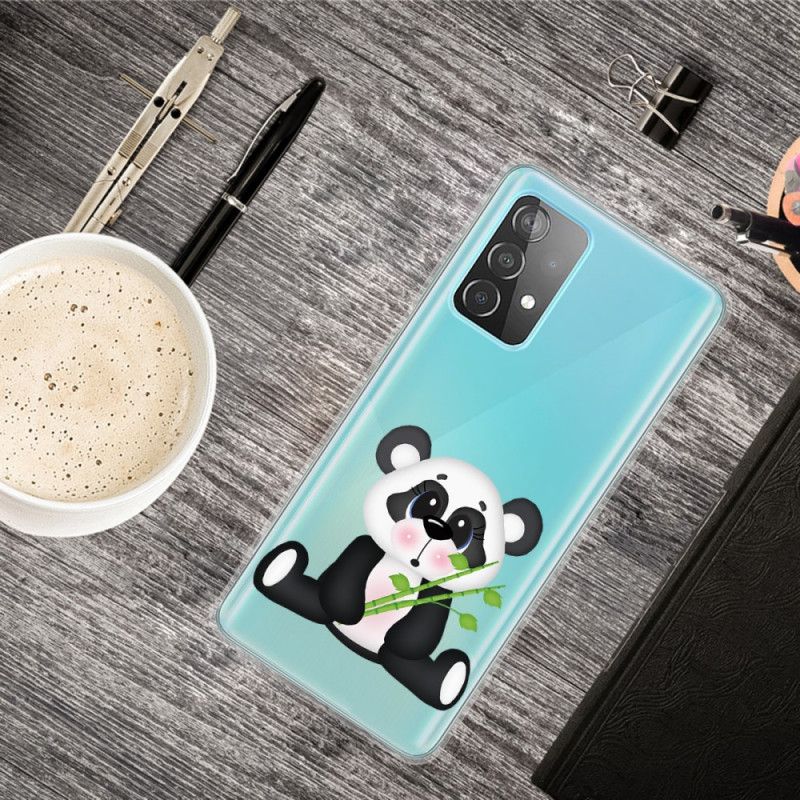 Hülle Samsung Galaxy A72 4G / A72 5G Transparenter Trauriger Panda