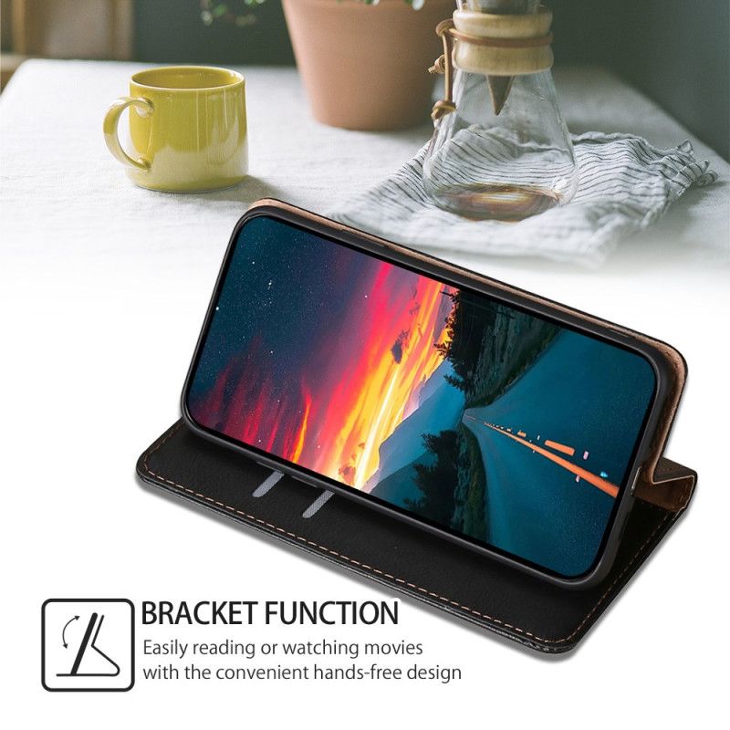 Flip Case Für Xiaomi 14 Pro Strukturiertes Kunstleder