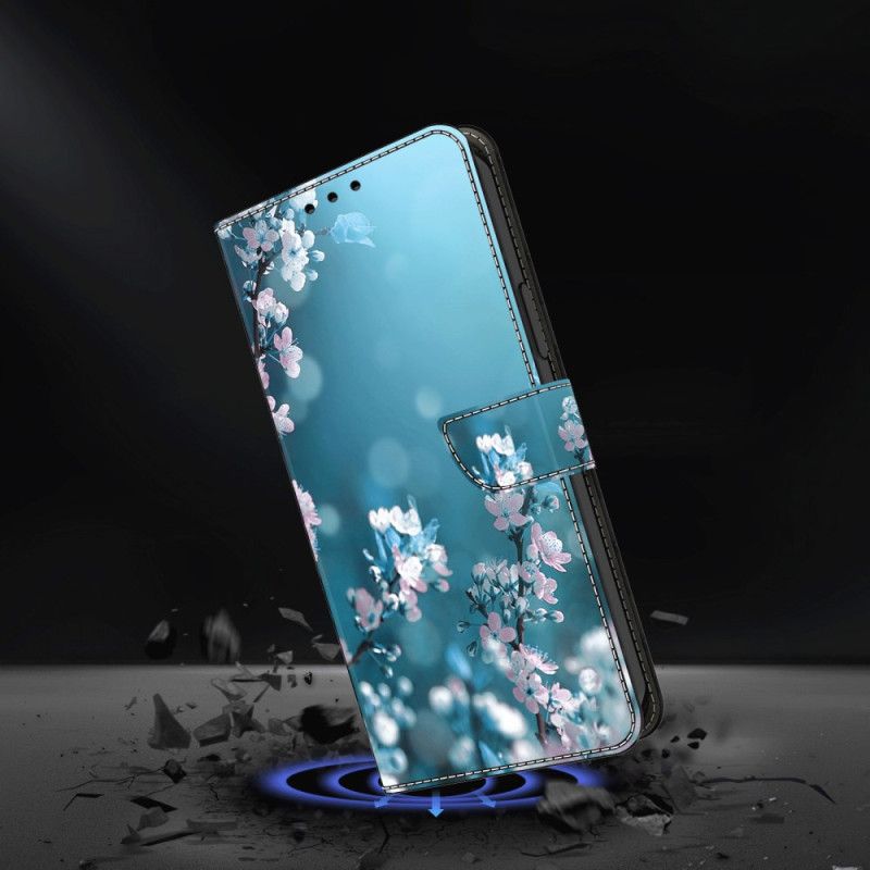 Lederhüllen Xiaomi 14 Pro Handyhülle Pflaumenblüten