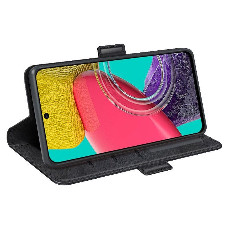 Flip Case Für Samsung Galaxy M53 5G Flip Case Doppelte Klappe