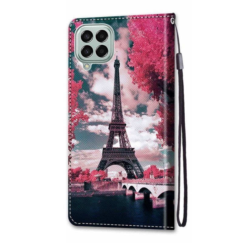 Flip Case Für Samsung Galaxy M53 5G Eiffelturm