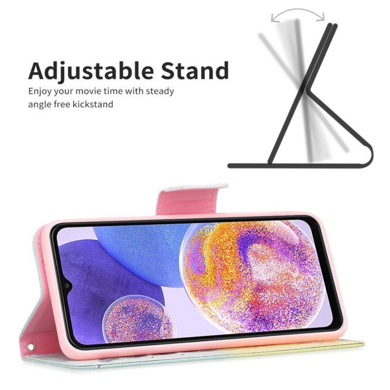 Flip Case Für Samsung Galaxy M53 5G Feder