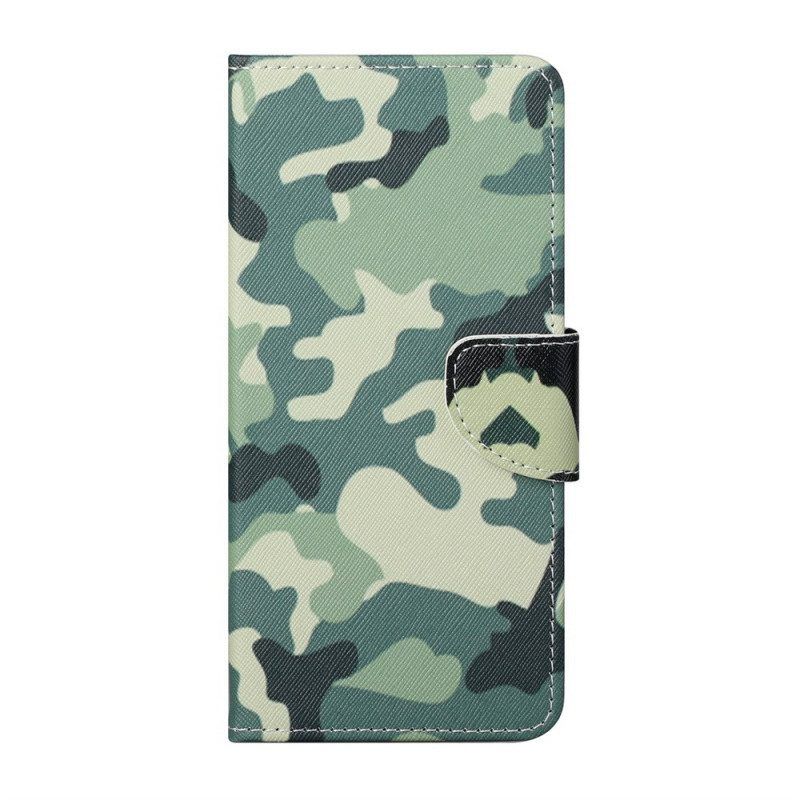 Flip Case Für Samsung Galaxy M53 5G Militärische Tarnung