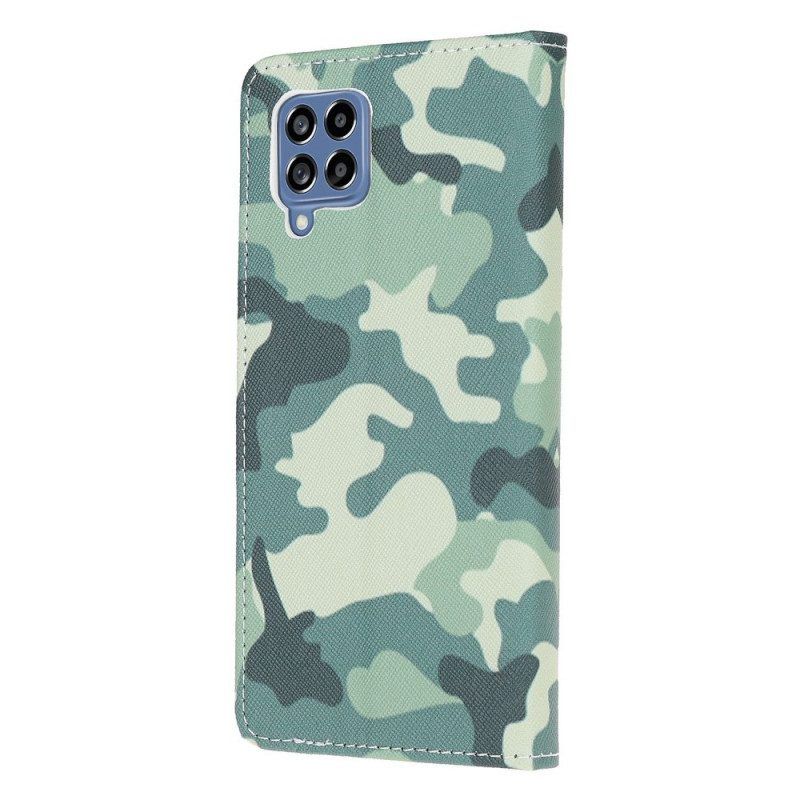 Flip Case Für Samsung Galaxy M53 5G Militärische Tarnung