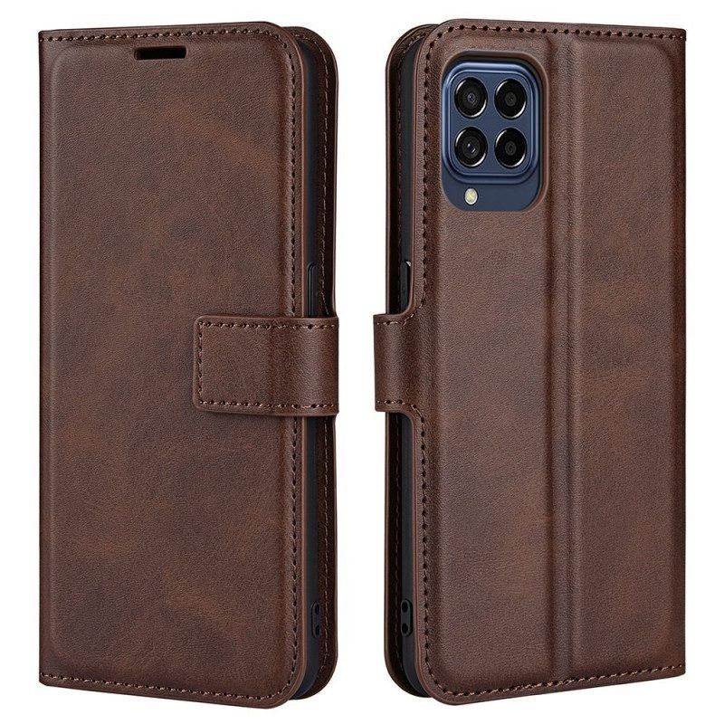 Flip Case Für Samsung Galaxy M53 5G Schlanker. Extremer Ledereffekt