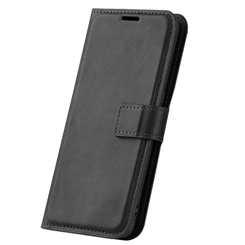 Flip Case Für Samsung Galaxy M53 5G Schlanker. Extremer Ledereffekt