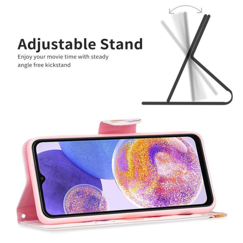 Flip Case Für Samsung Galaxy M53 5G Schmetterlinge Schmetterlinge