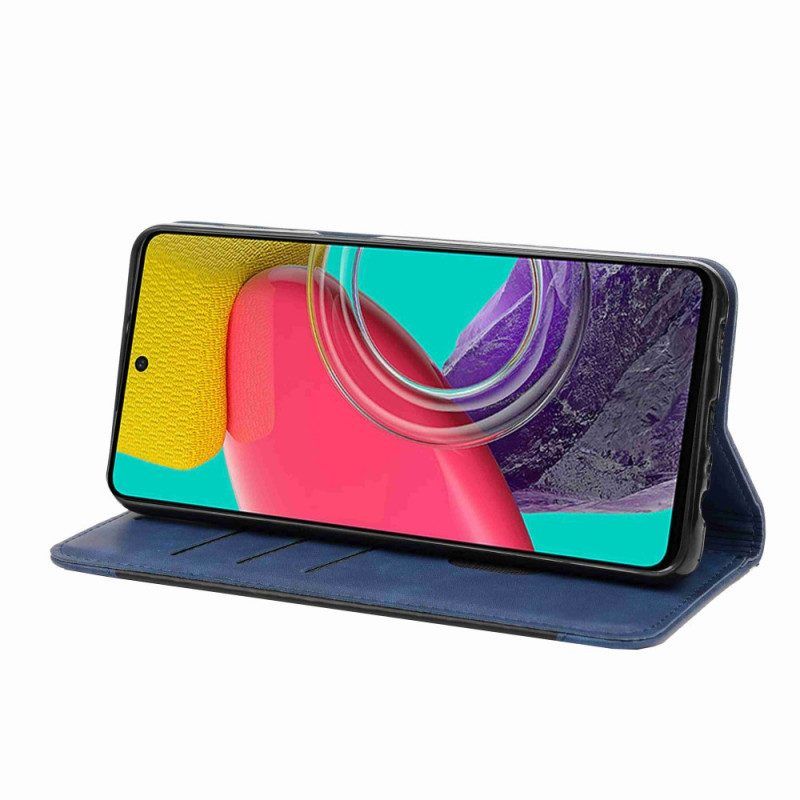 Flip Case Für Samsung Galaxy M53 5G Zweifarbige Eleganz