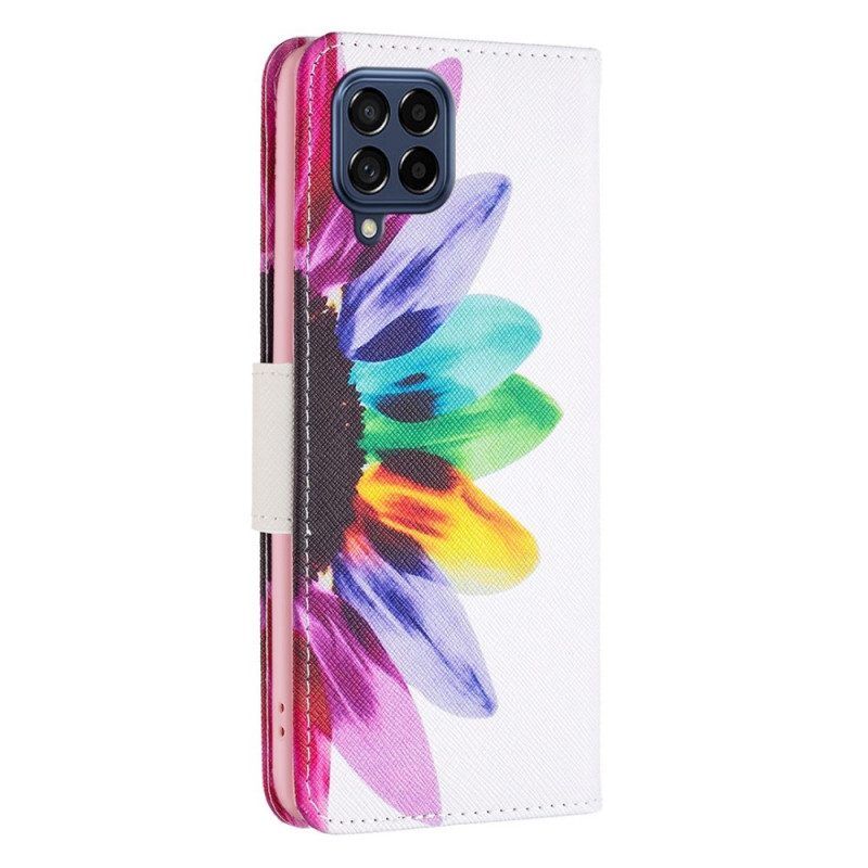 Lederhüllen Für Samsung Galaxy M53 5G Aquarellblume