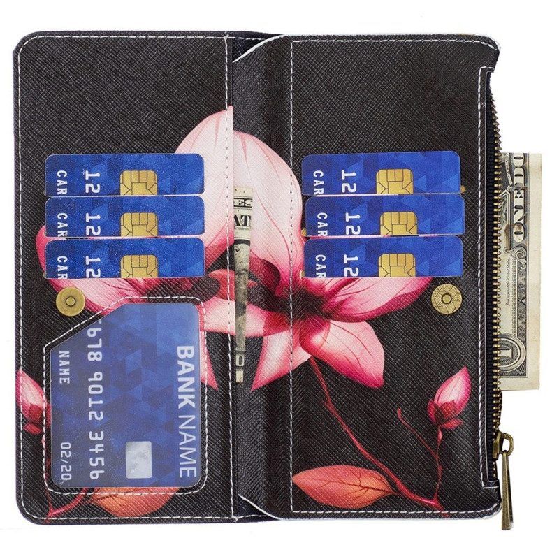 Lederhüllen Für Samsung Galaxy M53 5G Geldbörse Blumen-geldbörse