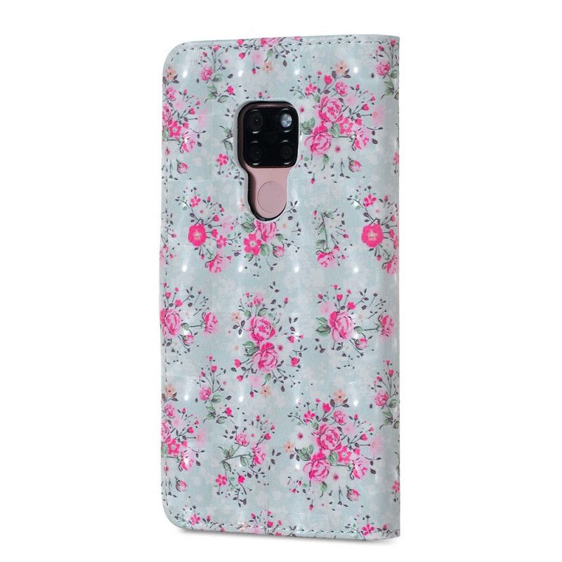 Lederhüllen Huawei Mate 20 Freiheit Design Blumen