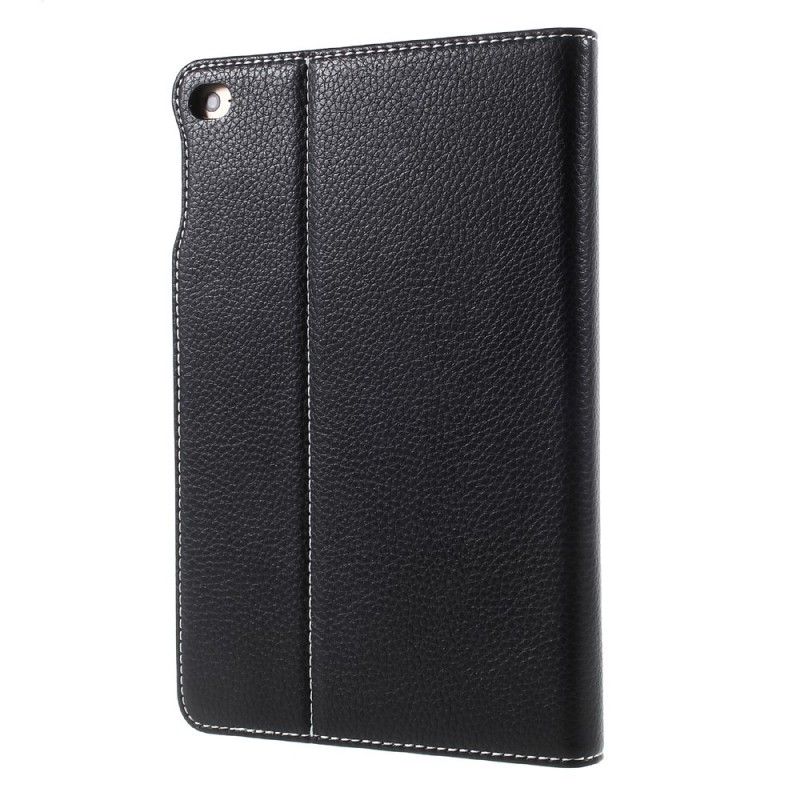 Flip Case iPad Mini 4 Schwarz Gebei Litschiimitatleder