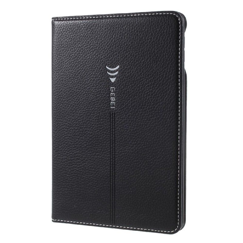 Flip Case iPad Mini 4 Schwarz Gebei Litschiimitatleder