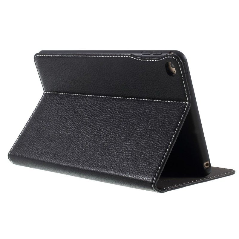 Flip Case iPad Mini 4 Schwarz Gebei Litschiimitatleder