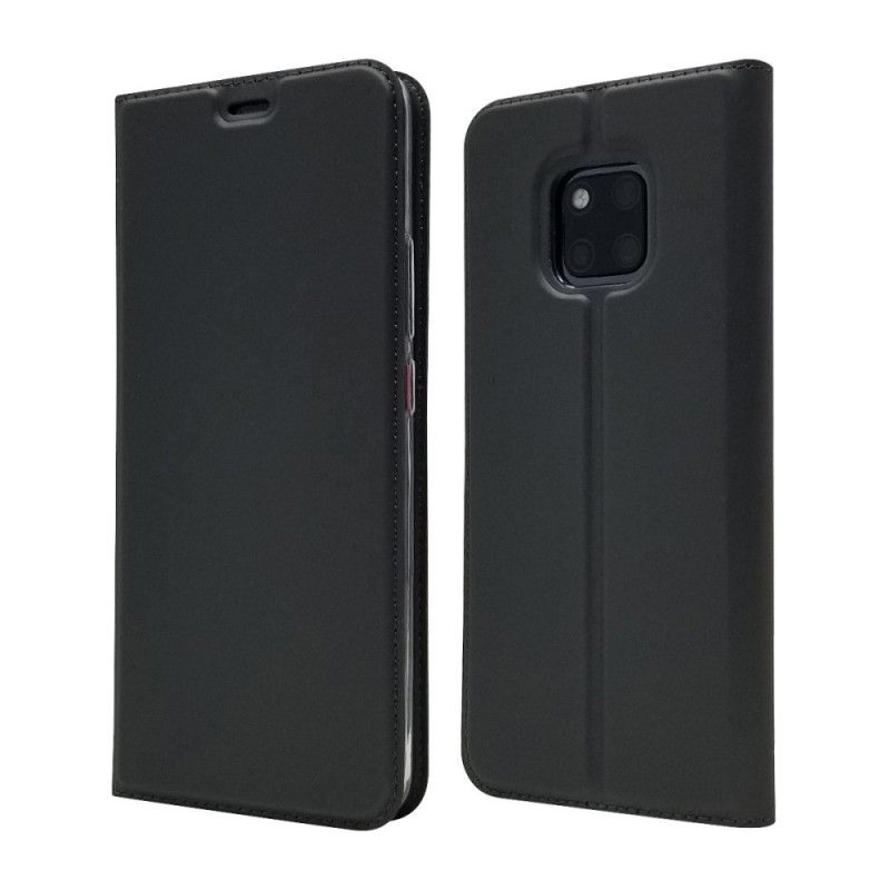 Flip Case Für Huawei Mate 20 Pro Schwarz Kartenhalter Mit Ledereffekt