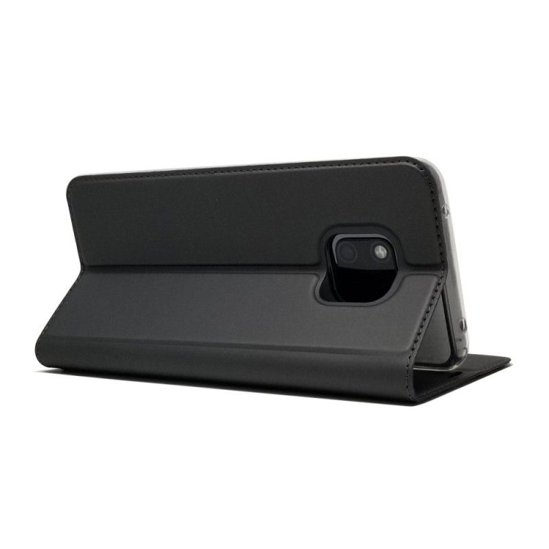 Flip Case Für Huawei Mate 20 Pro Schwarz Kartenhalter Mit Ledereffekt