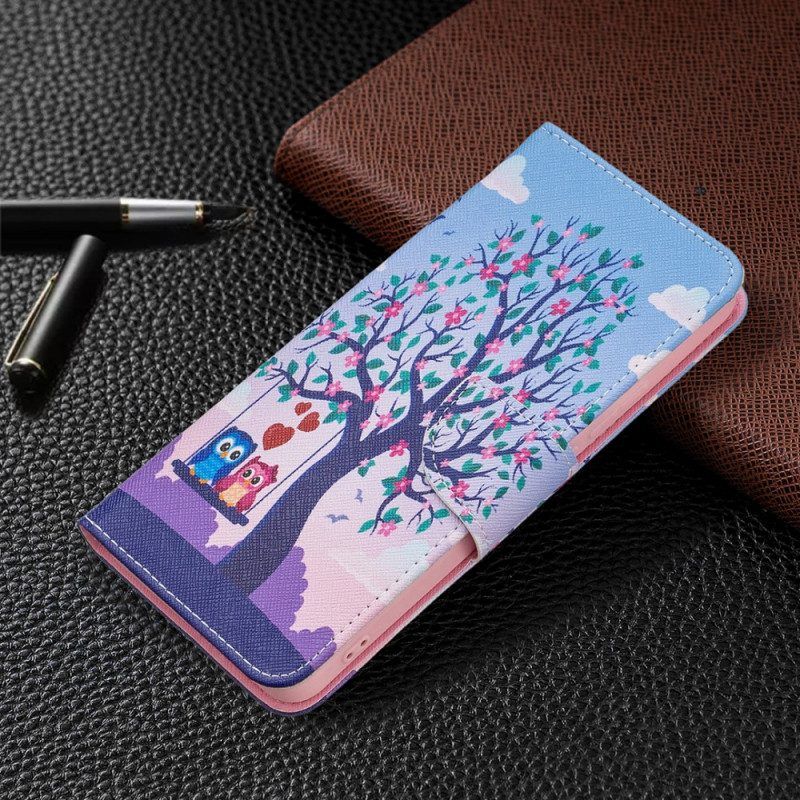 Flip Case Für Xiaomi Redmi Note 11 Pro Plus 5G Eulen Auf Der Schaukel