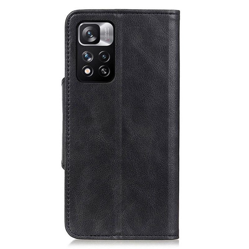 Flip Case Für Xiaomi Redmi Note 11 Pro Plus 5G Knopf Aus Kunstleder