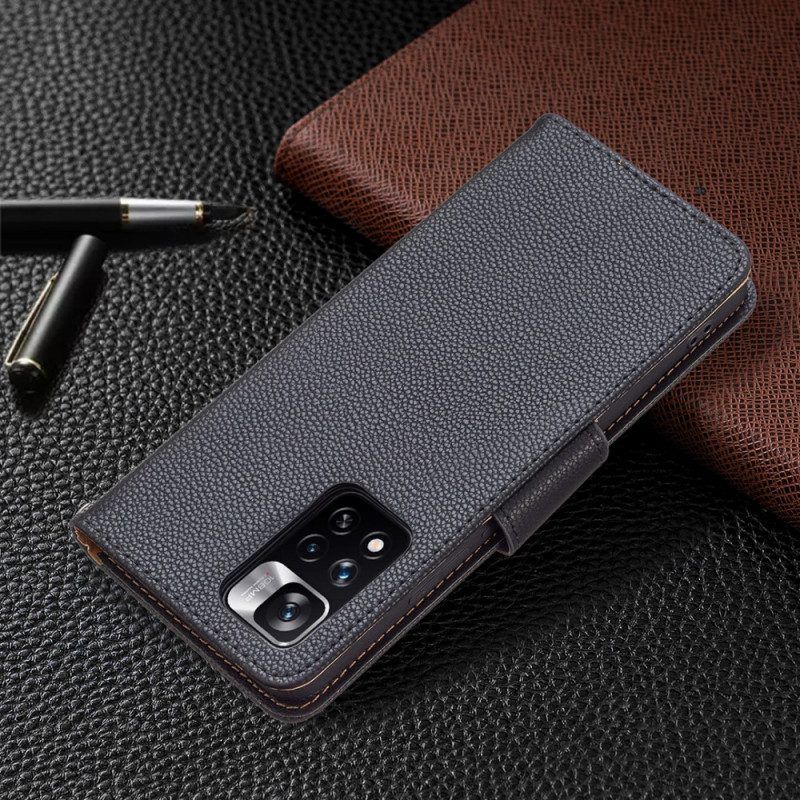 Flip Case Für Xiaomi Redmi Note 11 Pro Plus 5G Litschi-schrägverschluss