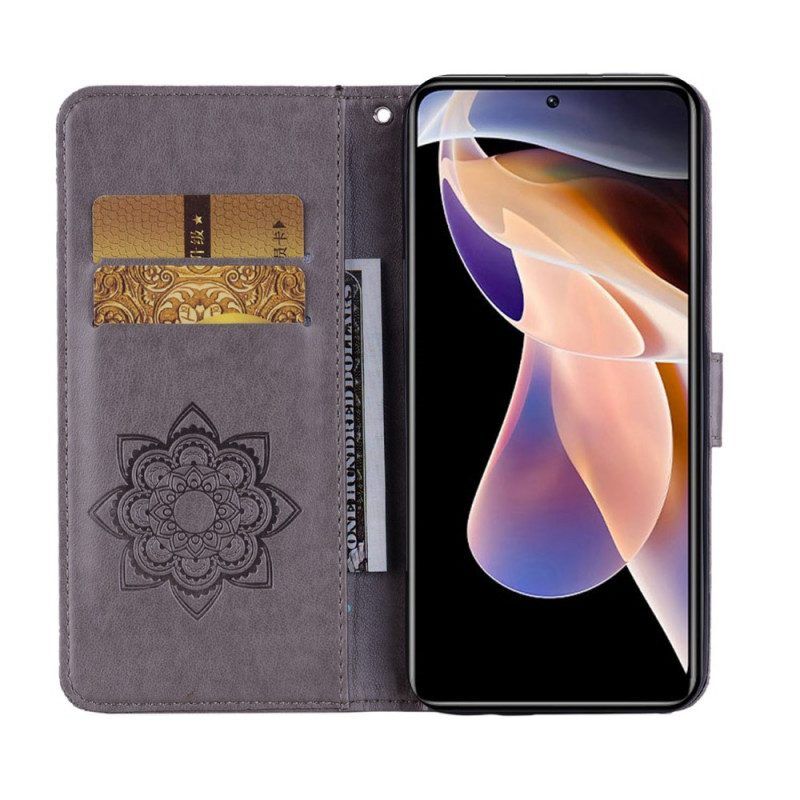 Flip Case Für Xiaomi Redmi Note 11 Pro Plus 5G Mandala-eule