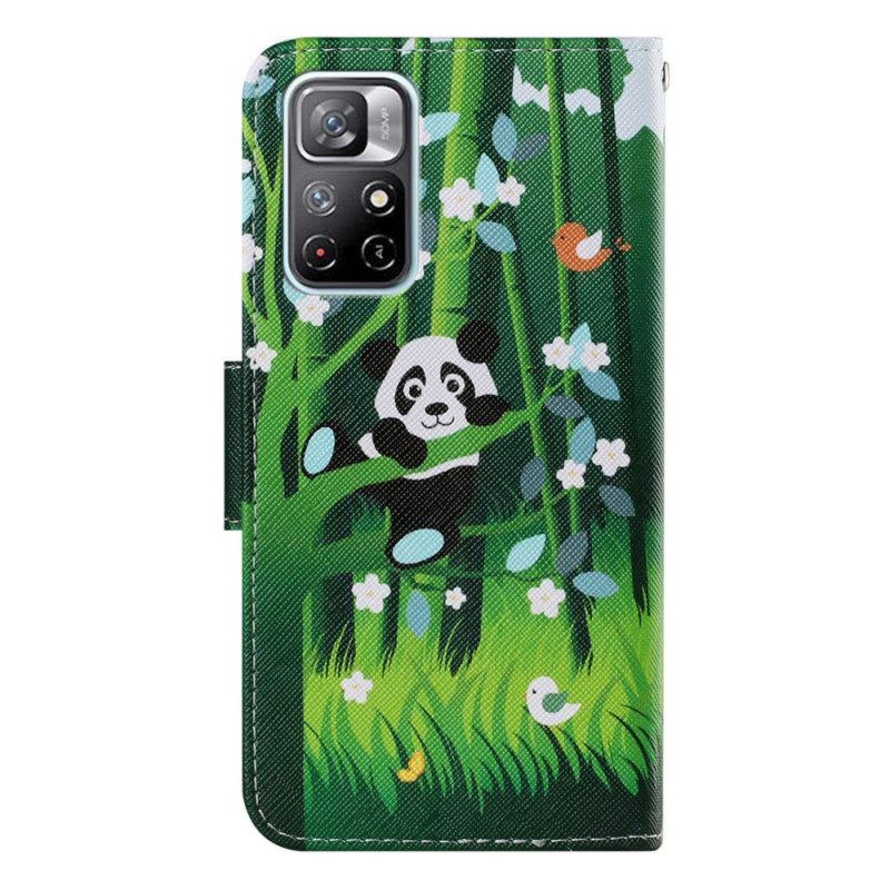 Flip Case Für Xiaomi Redmi Note 11 Pro Plus 5G Panda-spaziergang