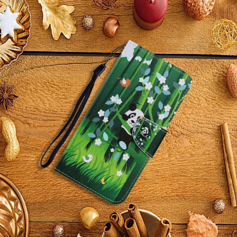 Flip Case Für Xiaomi Redmi Note 11 Pro Plus 5G Panda-spaziergang