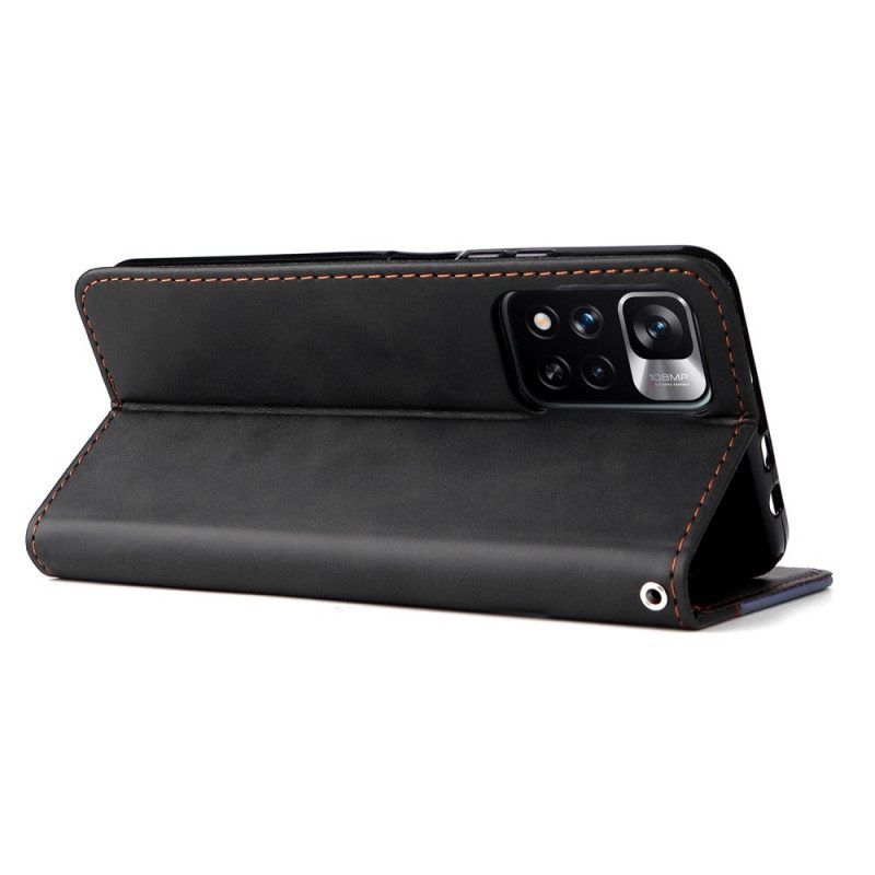 Flip Case Für Xiaomi Redmi Note 11 Pro Plus 5G Zweifarbig