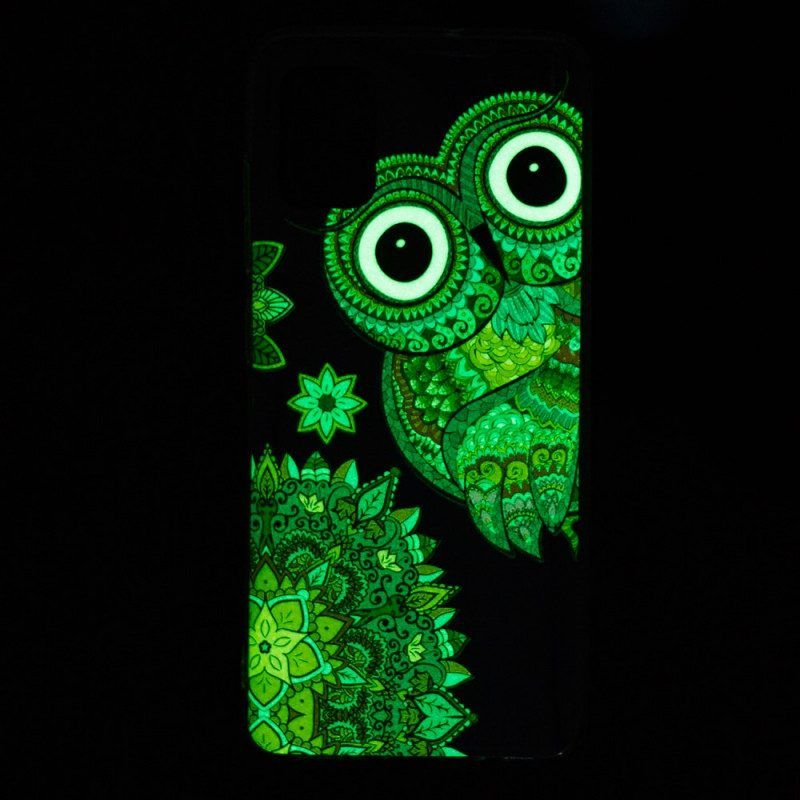 Handyhülle Für Xiaomi Redmi Note 11 Pro Plus 5G Fluoreszierendes Eulen-mandala