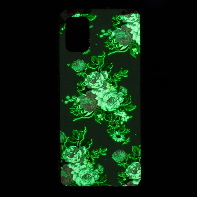 Hülle Für Xiaomi Redmi Note 11 Pro Plus 5G Fluoreszierende Freiheitsblumen