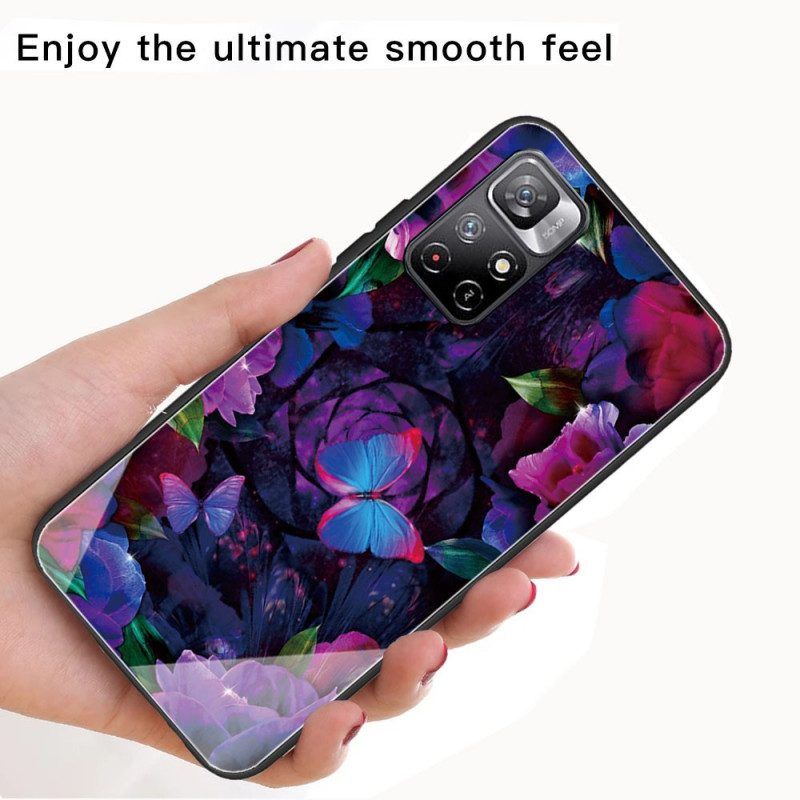 Hülle Für Xiaomi Redmi Note 11 Pro Plus 5G Schmetterlingsvariation Aus Gehärtetem Glas
