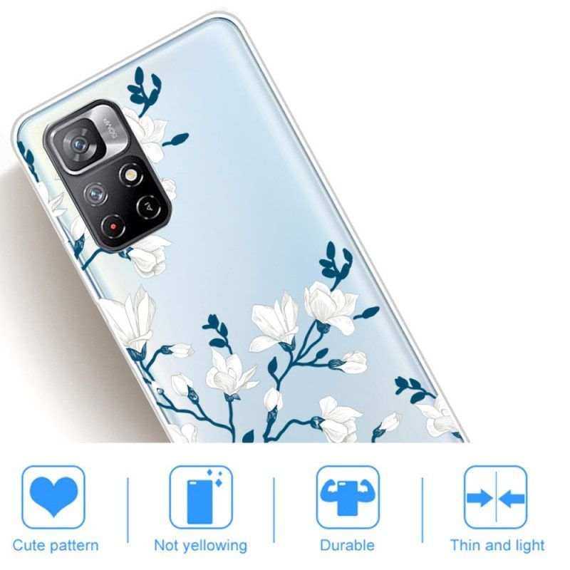 Hülle Für Xiaomi Redmi Note 11 Pro Plus 5G Weiße Blumen