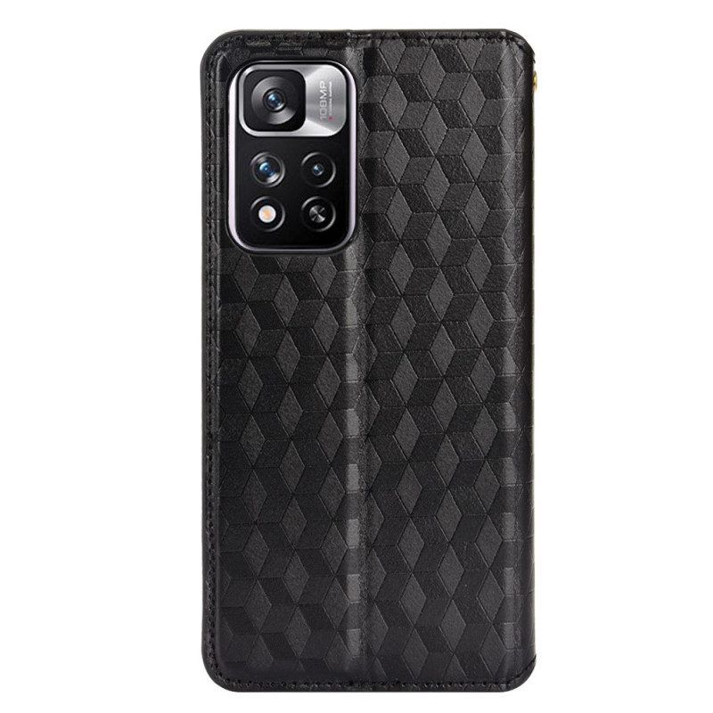 Schutzhülle Für Xiaomi Redmi Note 11 Pro Plus 5G Flip Case 3d-textur Mit Ledereffekt