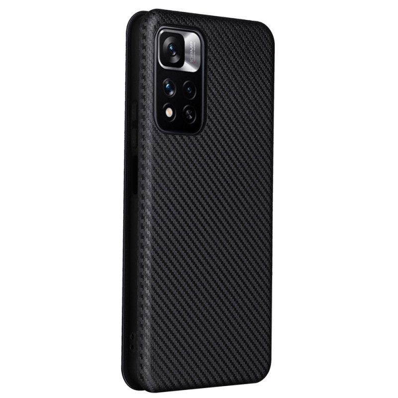 Schutzhülle Für Xiaomi Redmi Note 11 Pro Plus 5G Flip Case Farbiges Carbon-silikon