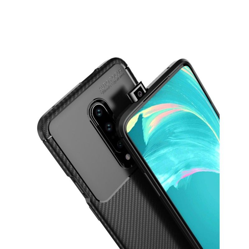 Hülle OnePlus 7 Pro Schwarz Flexible Kohlefasertextur