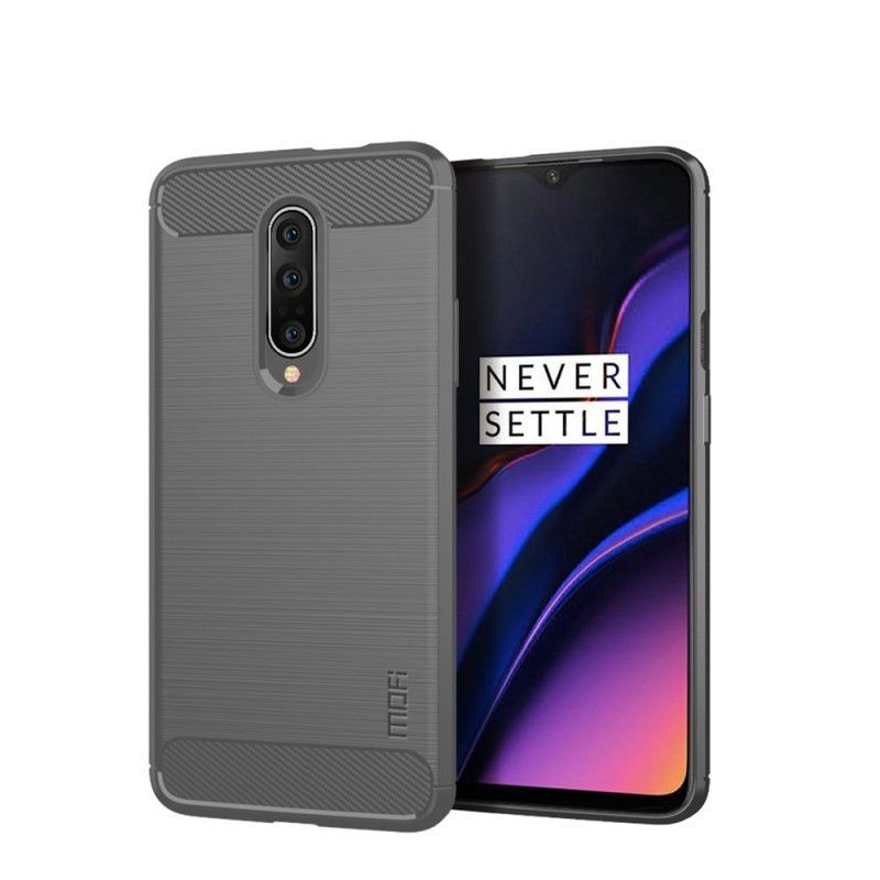 Hülle OnePlus 7 Pro Schwarz Gebürstete Mofi-Kohlefaser