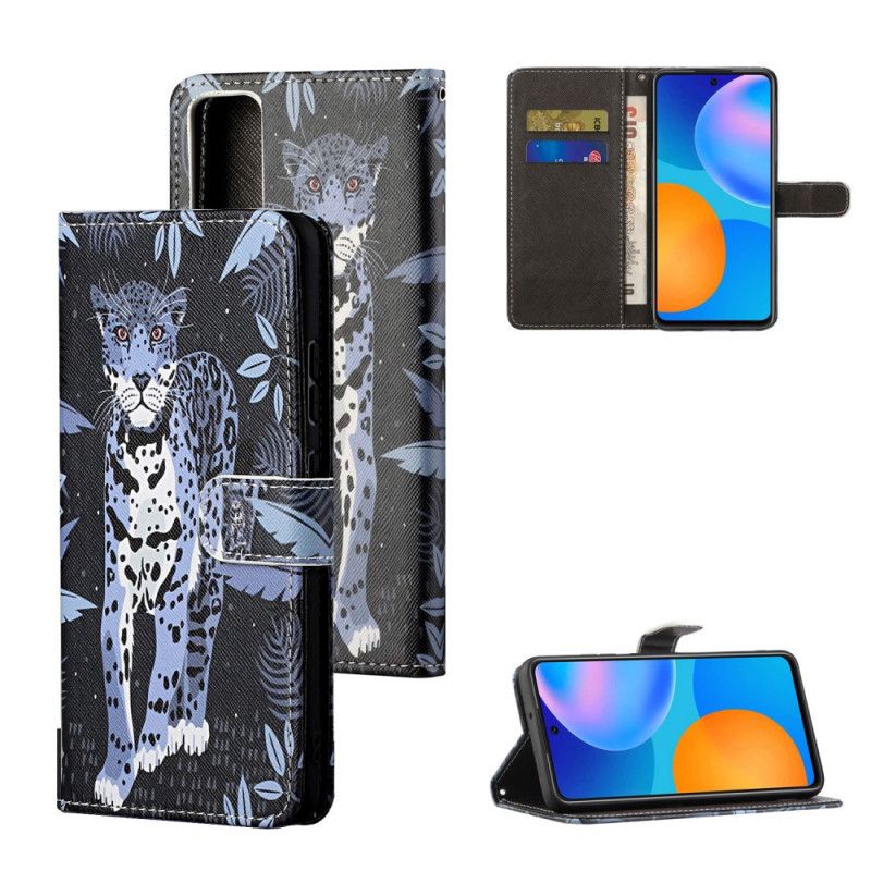 Lederhüllen Honor 10X Lite Handyhülle Leopard Mit Tanga