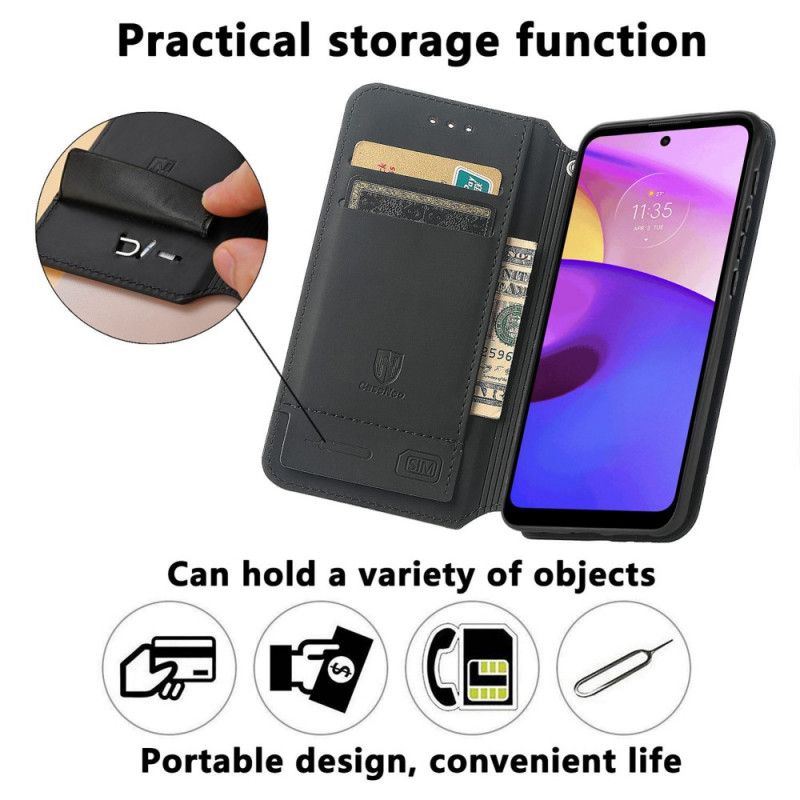 Flip Case Moto E20 / E30 / E40 Handyhülle Künstlerischer Rfid