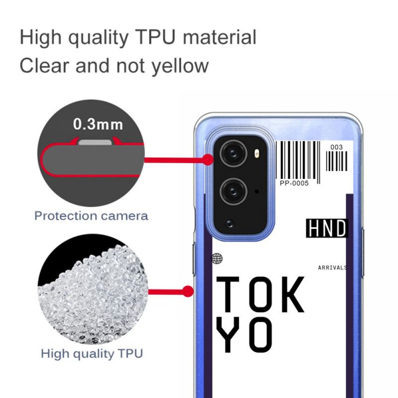 Hülle OnePlus 9 Pro Schwarz Bordkarte Tokio