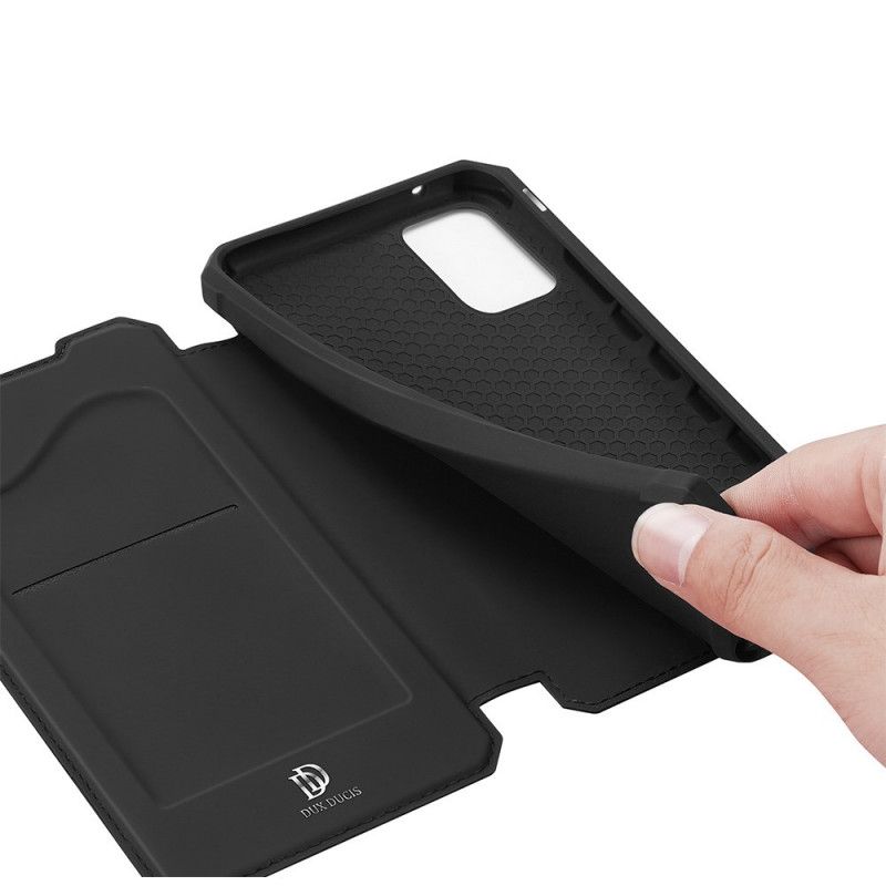 Flip Case Samsung Galaxy A41 Schwarz Haut X Serie Dux Ducis