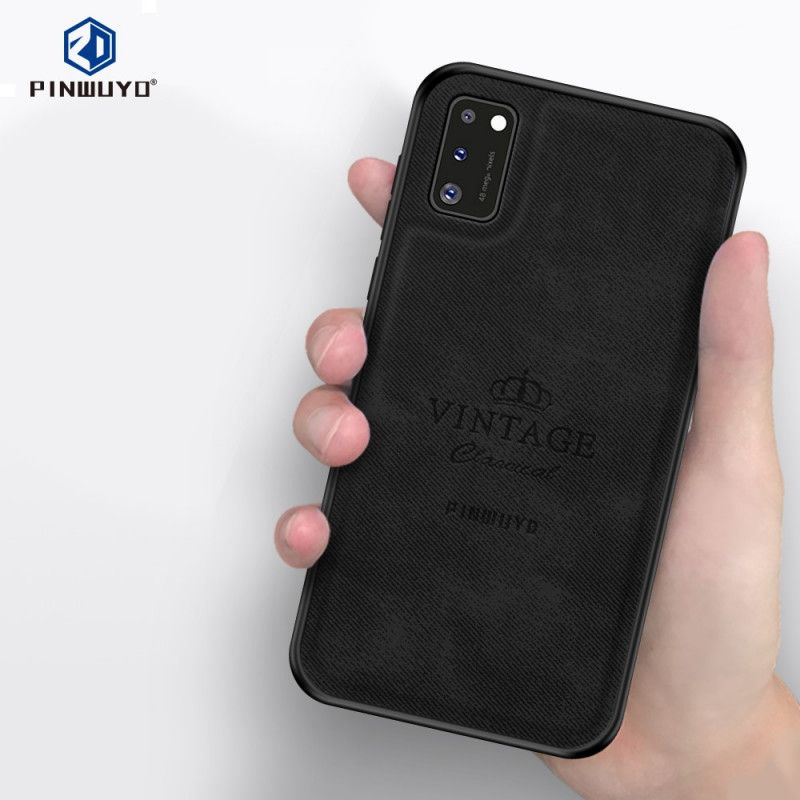 Hülle Samsung Galaxy A41 Schwarz Ehrenwerter Vintage Pinwuyo