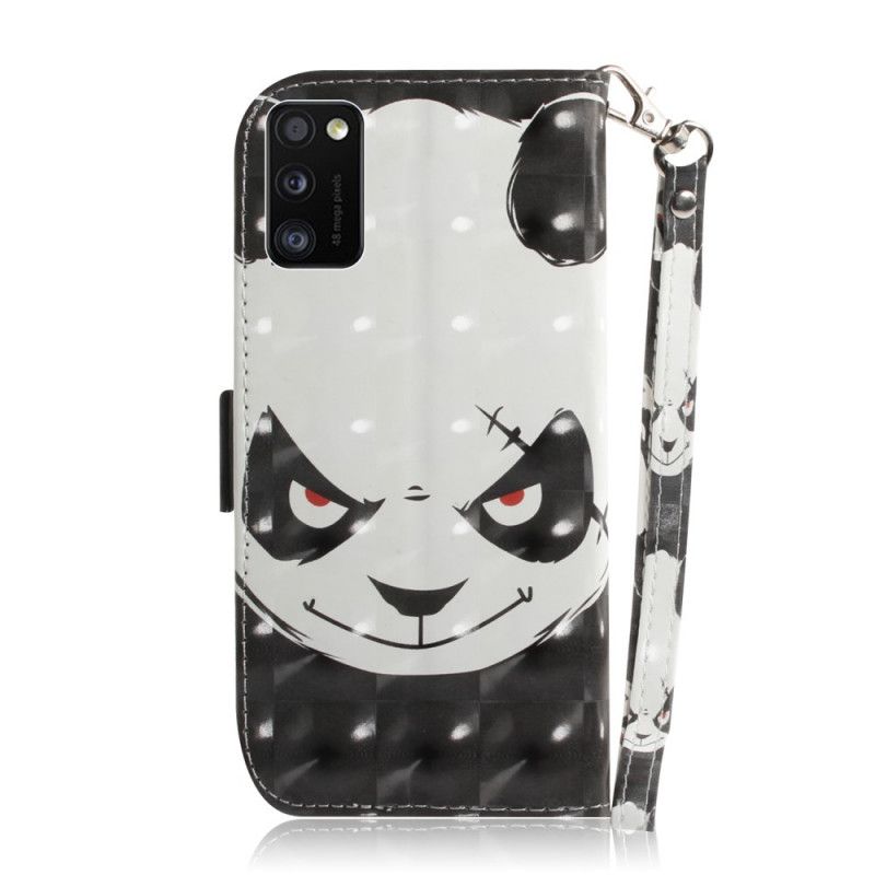 Lederhüllen Für Samsung Galaxy A41 Wütender Panda Mit Tanga