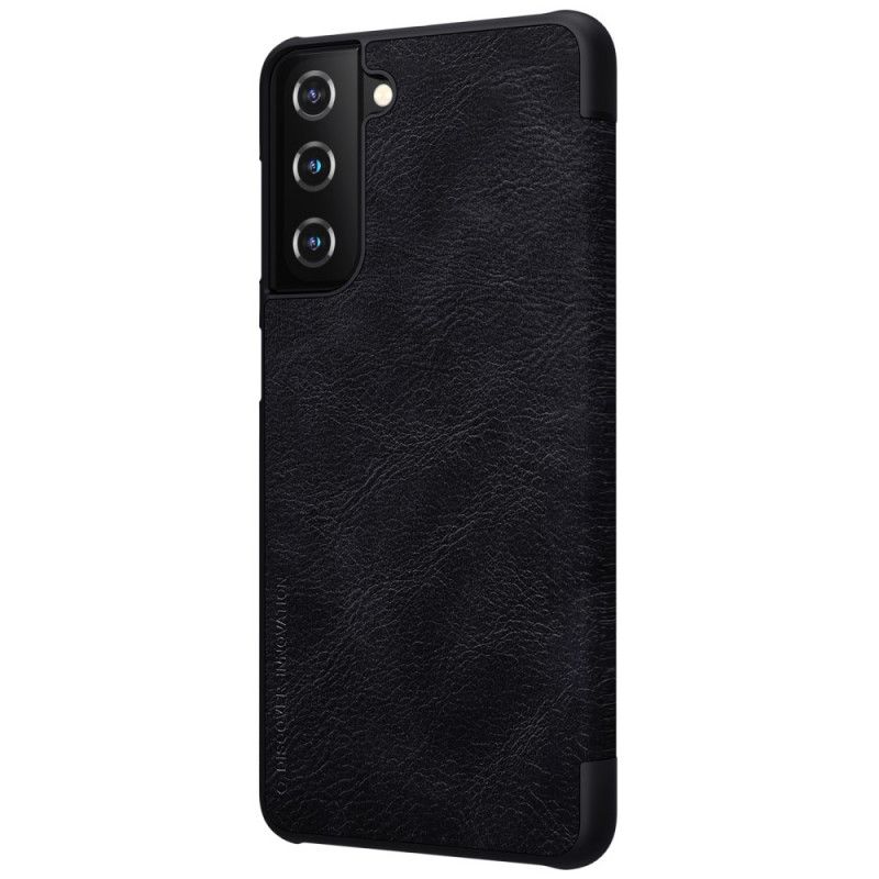 Flip Case Samsung Galaxy S21 5G Schwarz Handyhülle Nillkin-Qin-Serie