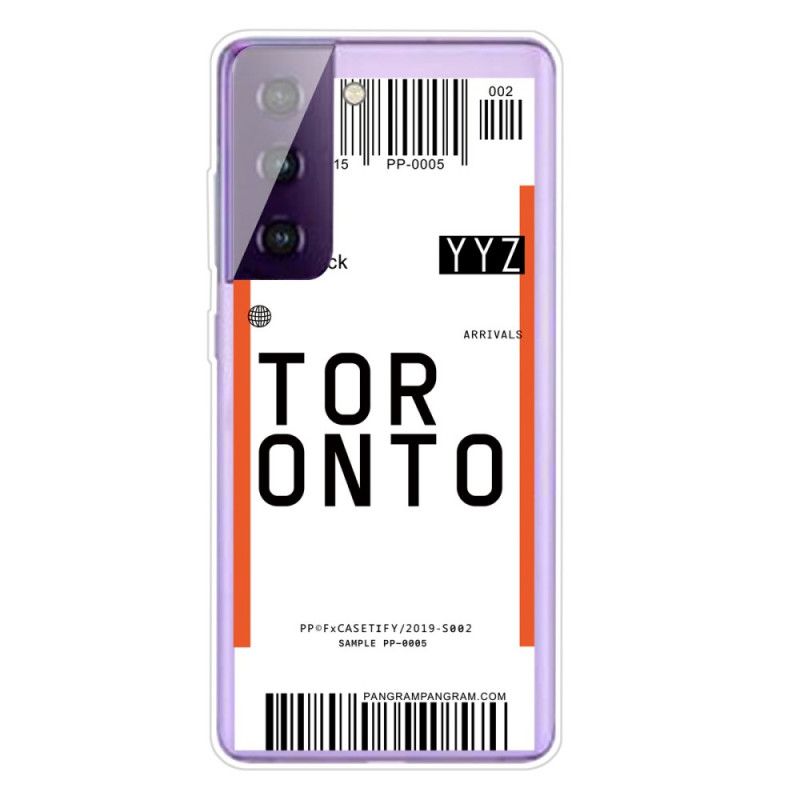 Hülle Samsung Galaxy S21 5G Bordkarte Nach Toronto