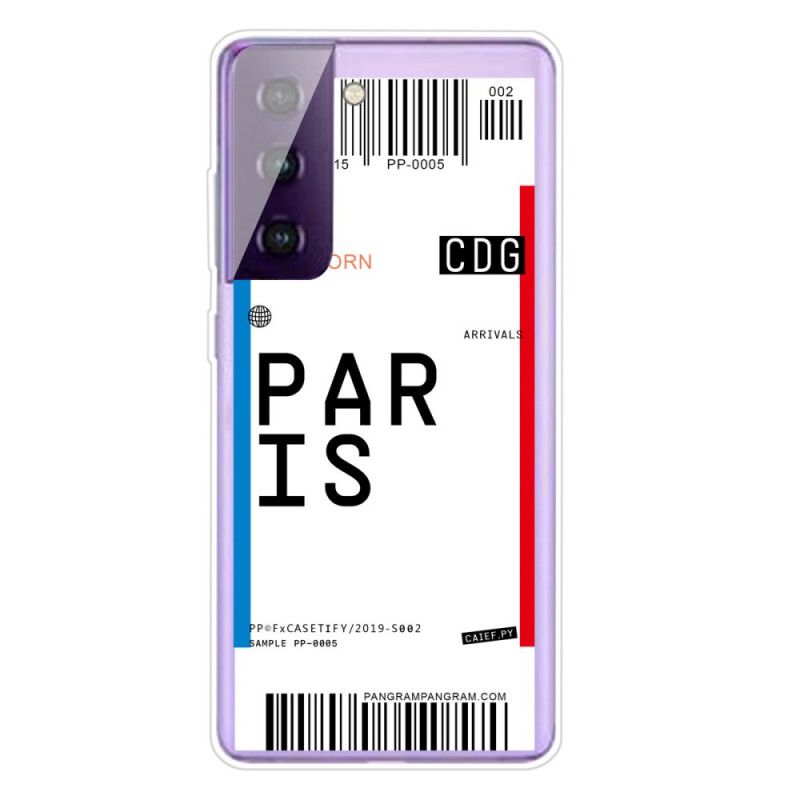 Hülle Samsung Galaxy S21 5G Handyhülle Bordkarte Nach Paris