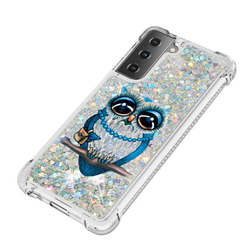 Hülle Samsung Galaxy S21 5G Miss Owl Glitter