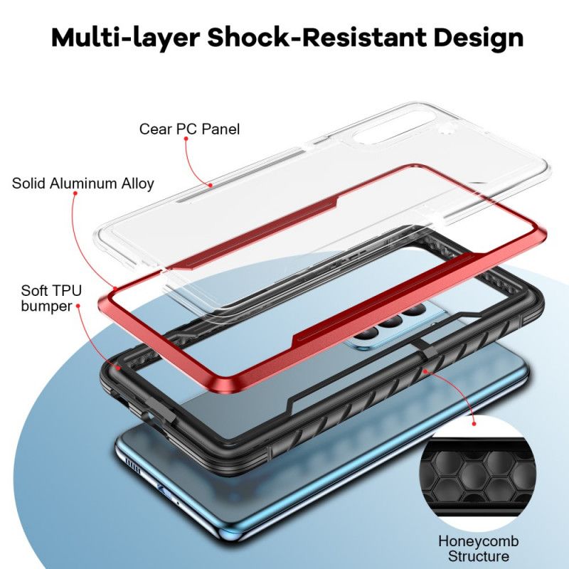 Hülle Samsung Galaxy S21 5G Schwarz Hybride Transparente Stoßfängerkanten